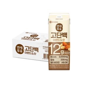 연세두유 고단백 아몬드 앤 잣, 190ml, 24개