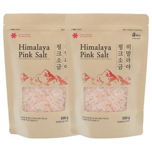 아이작솔트 히말라야 핑크솔트 핑크소금 암염 미네랄소금 세트, 굵은 소금 1kg, 1kg