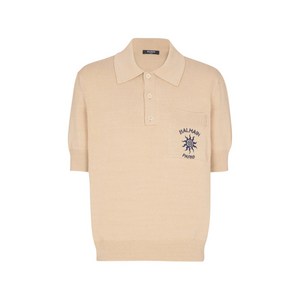 발망 반소매 니트 폴로 셔츠, 베이지계열, Standard L(KR 110)