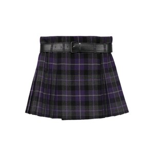 디올 벨트 플레이드 미니 스커트