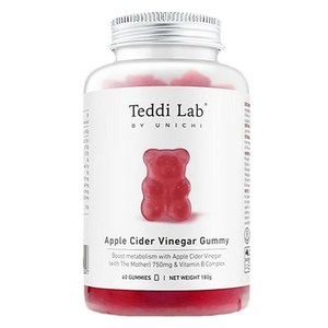유니치 테디 랩 애플 사이다 비니거 구미, 60정, 1개