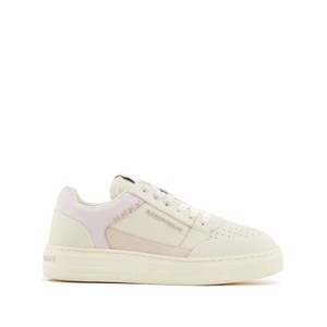 엠포리오아르마니 ASV 재활용 가죽 스니커즈, Italy 38.5(KR 24.5), 핑크계열+화이트계열