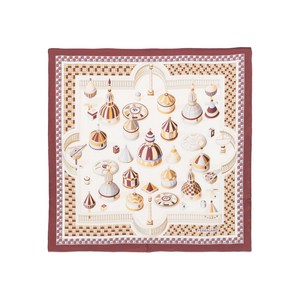 페라가모 나디르 프린트 실크 스카프