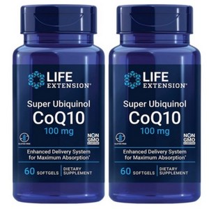 라이프익스텐션 슈퍼 유비퀴놀 CoQ10 100mg 소프트젤, 60정, 2개