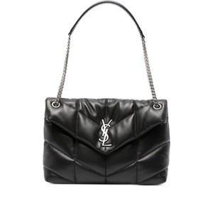 생로랑 루루 패딩 셰브런 로고 미디엄 숄더 백