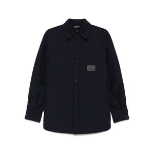 엠포리오아르마니 로고 패치 셔츠 재킷, 블루계열, Standard L(KR 100)