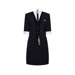 톰 브라운 반소매 미니 드레스, 블랙계열, Italy 44(KR 77)
