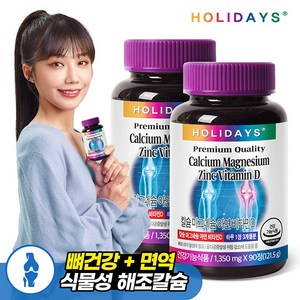 홀리데이즈 칼슘마그네슘아연비타민D x 2병 (총6개월분), 90정, 2개