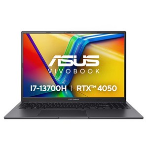 에이수스 2024 비보북 16X 코어i7 지포스 RTX 4050, 인디 블랙, 512GB, 16GB, Fee DOS, K3605VU-PL381