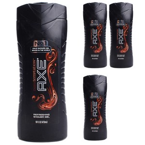 액스 리프레싱 샤워 젤, 473ml, 4개