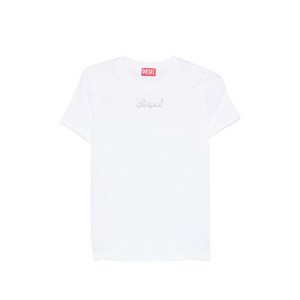 디젤 반소매 로고 티셔츠, 화이트계열, Standard L
