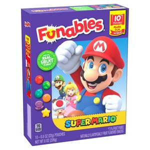 Funables 슈퍼 마리오 어소티드 프루트 플레이버드 스낵, 226g, 1개