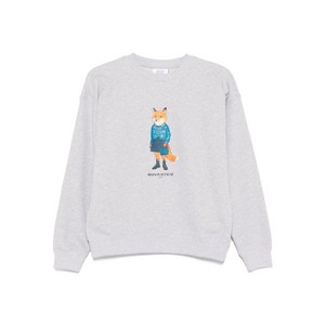 메종키츠네 드레스드 폭스 프린트 스웨트셔츠, 그레이계열, S(KR 55)