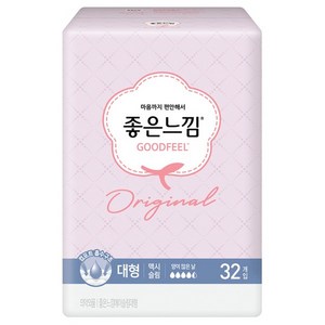 좋은느낌 오리지널 맥시슬림 생리대 날개형, 대형, 32개입, 1개