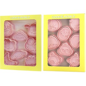 Mian Xiao Xin 비스킷 몰드 DIY 3D 입체 홈베이킹 도구 아이싱 쿠키스탬프 16종 세트 MX003