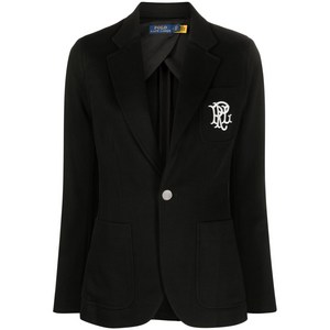 폴로랄프로렌 로고 자수 싱글 브레스티드 블레이저, 블랙계열, US 12(KR 77)