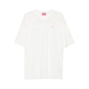 디젤 T-크라호르-복스트-T1 로고 티셔츠, 화이트계열, Standard S