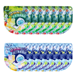 젤리 속 젤리 구해줘! 동물젤리 2종세트 초원동물젤리7개+바다동물젤리7개 쫀득 상큼 달콤 깜찍 귀욤 소풍 어린이 후식 등산 여행 과일맛 사무실간식, 60g, 14개