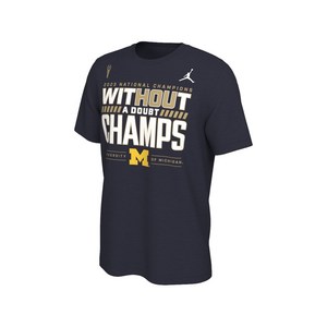 나이키 미시간 울버린스 2023 내셔널 챔피언스 라커룸 티셔츠