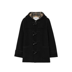 버버리 후드 체크 울 더플 코트, 블랙계열, UK/Italy 50(KR 105)