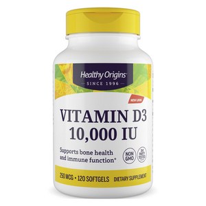 헬시오리진스 비타민 D3 10000 IU 소프트젤, 120정, 1개