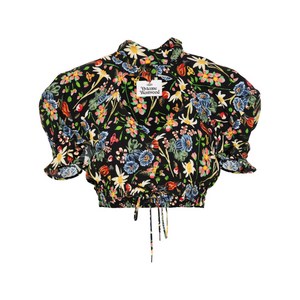 비비안웨스트우드 플로럴 크롭 블라우스