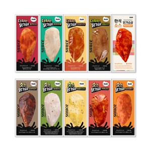 햇살닭 소스 통살 닭가슴살 맛보기 10종, 100g, 30개
