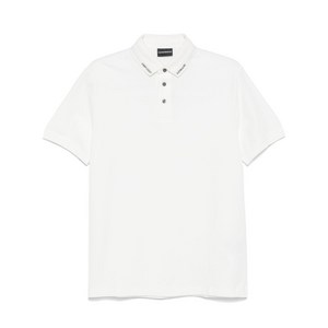 엠포리오아르마니 로고 자수 폴로 셔츠, 화이트계열, Standard XL(KR 105)
