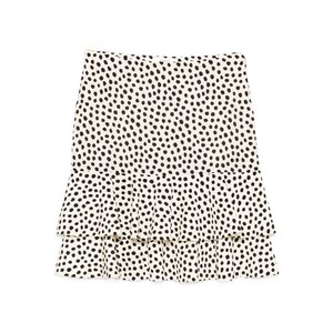 끌로에 폴카 도트 러플 미니 스커트, 베이지계열+블랙계열, France 38(KR 66)