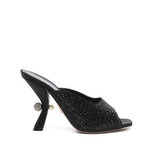 디올 라인스톤 장식 힐 샌들, FR 38(KR 240), 블랙계열