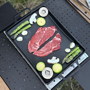 IGT테이블 사각그리들 전골팬 캠핑그리들 멀티 BBQ그릴팬, 1개, 32cm