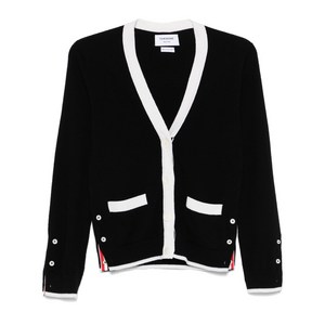 톰 브라운 티핑 디테일 캐시미어 가디건, 블랙계열, Italy 42(KR 66)