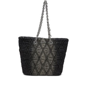 디젤 참 D 퀼팅 체인 토트 백