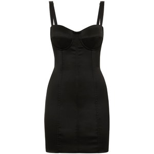 돌체앤가바나 DNA 새틴 뷔스티에 미니 드레스