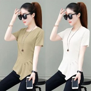 1+1 여성 봄 가을 티셔츠 캐주얼 슬림핏 긴팔티 패션 심플 여성 봄티 솔리드 데일리 여성 이너 상의 원플러스원 YMY