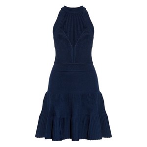 발망 골지 홀터넥 미니 드레스, 블루계열, France 36(KR 55)