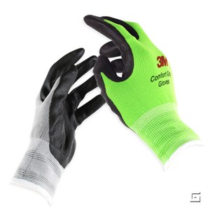 3M 니트릴폼 코팅장갑 컴포트그립 MS100 작업용장갑, 그레이 L