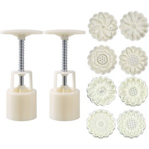 Chucai 월병 프레스 2개입 + 몰드 50g 8개입