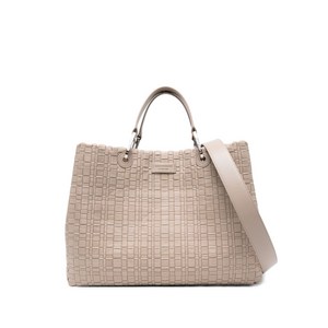 엠포리오아르마니 우븐 탑 핸들 토트 백