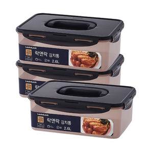 락앤락 뉴 김치통 정석 핑크, 3개, 2.6L