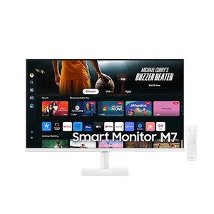 [삼성] 스마트모니터 M7 M70D 32인치 LS32DM703UKXKR 화이트, 80cm