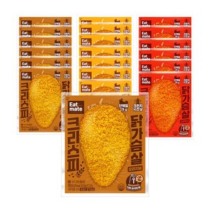 [랭킹닭컴] 잇메이트 크리스피 닭가슴살 3종 맛보기, 90g, 20개