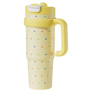 Tiger Pavilion 아이스 킹 듀얼 드링크 보온 텀블러, 1000ml, 옐로, 1개