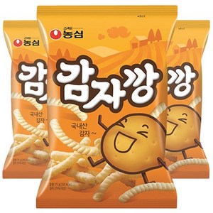 농심 감자깡, 75g, 3개