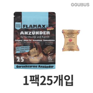 꾸버스 캔디착화제 캠핑 착화제 개별포장 25개입, 1세트, 250g