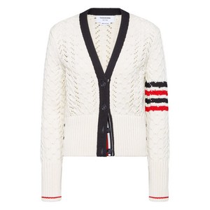 톰 브라운 4 바 케이블 포인텔 스티치 메리노 울 가디건, 화이트계열, Italy 44(KR 77)