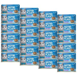 동원뉴트리플랜 고양이 간식 습식캔, 혼합맛(참치/통새우..., 160g, 24개