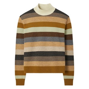 토리 버치 울 터틀 넥 스웨터, 브라운계열+그레이계열, Standard L(KR XL)