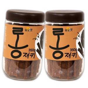 쏨달펫 롱 져키 강아지 육포 간식 대용량, 2개, 350g, 소고기