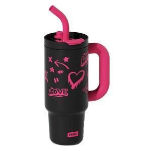 스타플러스 STAR+ 그래피티 아이스 텀블러, 하트 스피릿, 1200ml, 1개